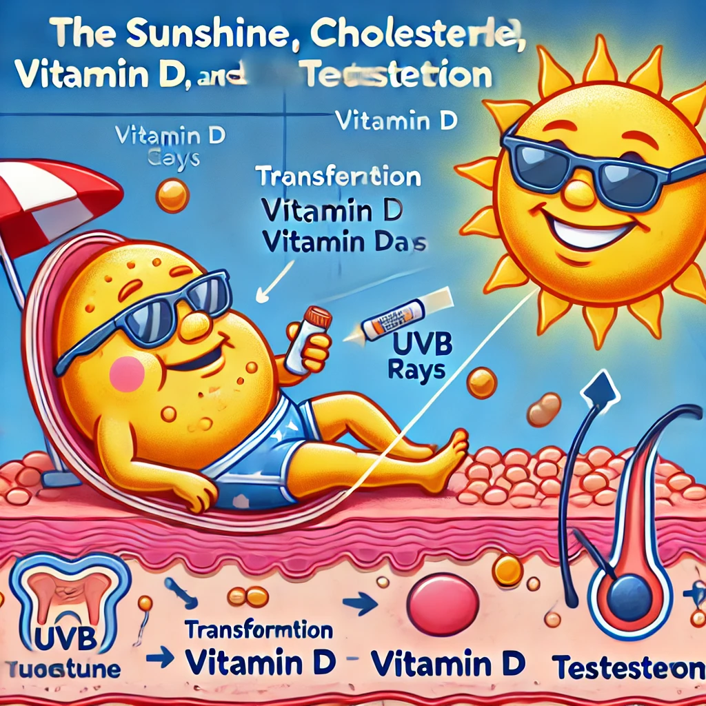 vitamin d deficieny leads to low testosterone leading to low libido and erectile dysfunction